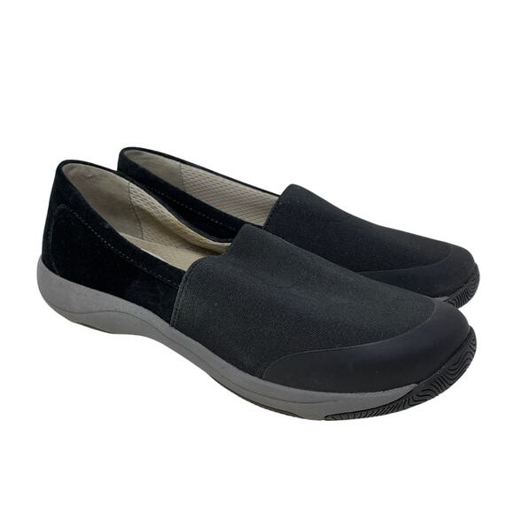 Dansko Harriet Slip On Stretch Suede Comfort Shoe Womens Sz 38 US 7.5-8 Black - Picture 1 of 7